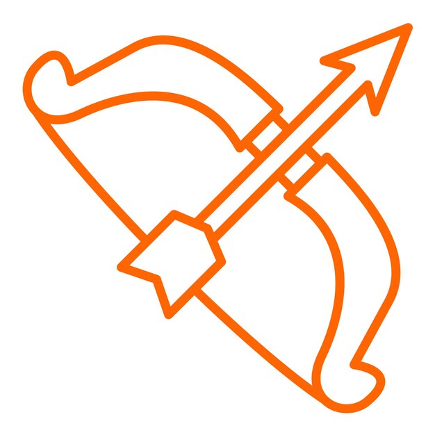 Diseño vectorial Estilo del icono de la flecha del arco
