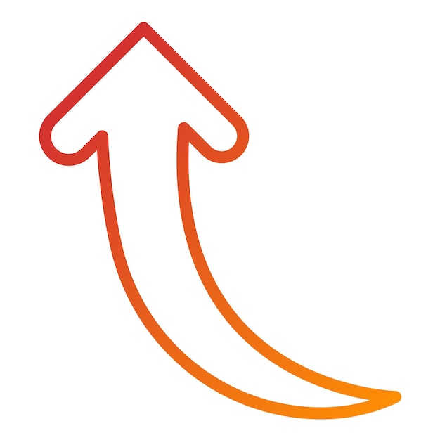 Diseño vectorial Estilo del icono de la flecha hacia arriba