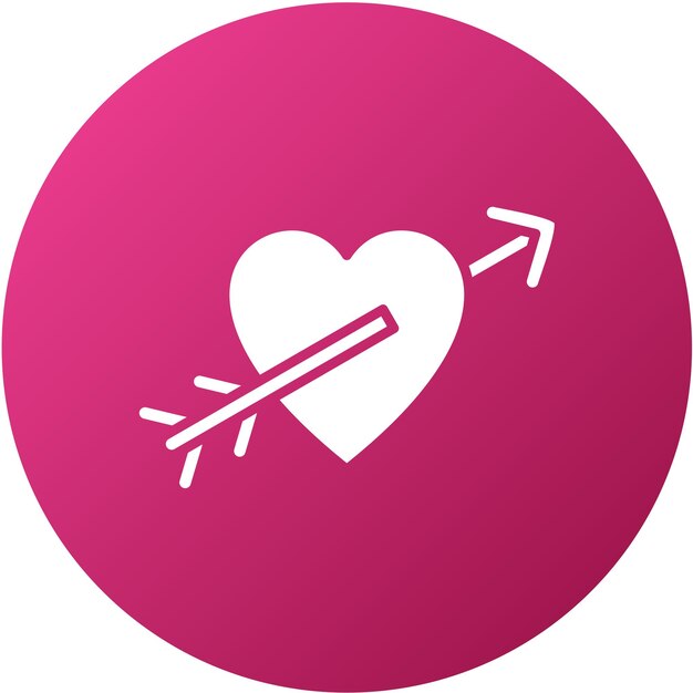 Diseño vectorial Estilo del icono de la flecha del corazón