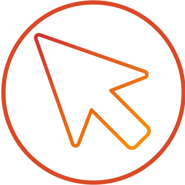 Diseño vectorial Estilo del icono de la flecha del cursor