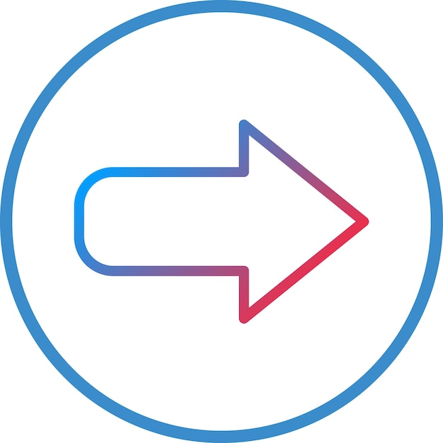 Diseño vectorial Estilo del icono de la flecha derecha