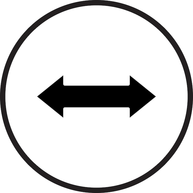 Diseño vectorial Estilo del icono de la flecha doble