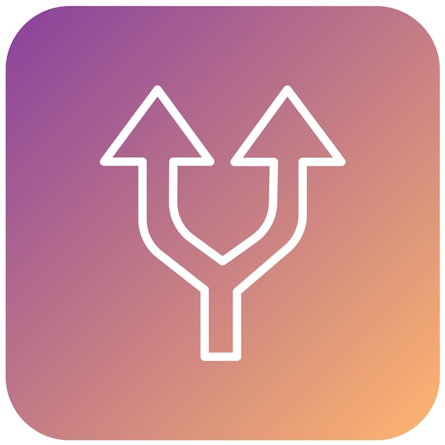 Diseño vectorial Estilo del icono de la flecha doble