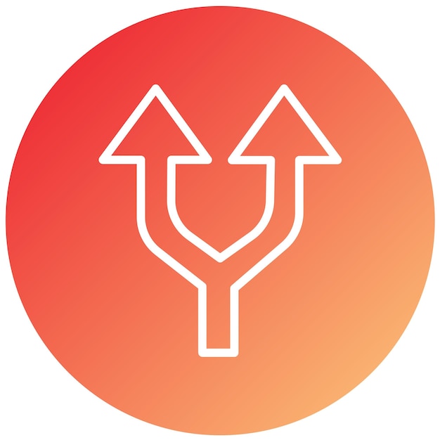 Diseño vectorial Estilo del icono de la flecha doble