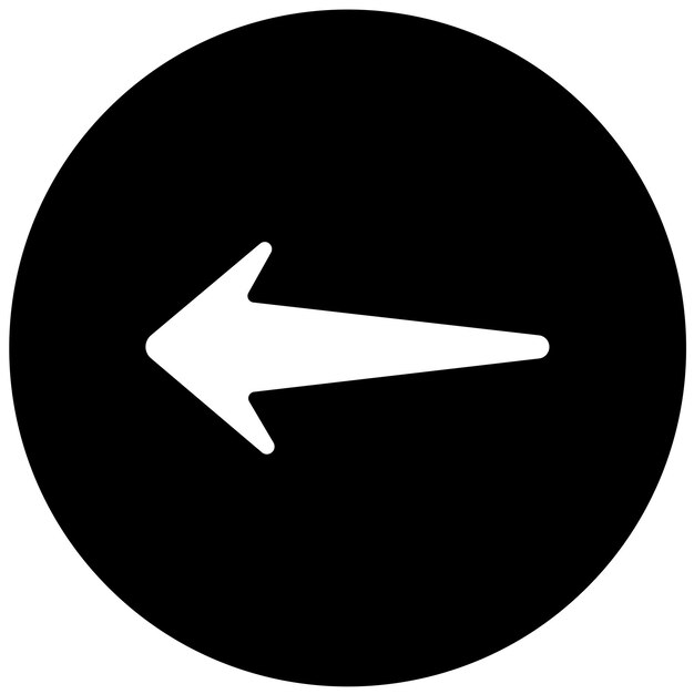Diseño vectorial Estilo del icono de la flecha izquierda