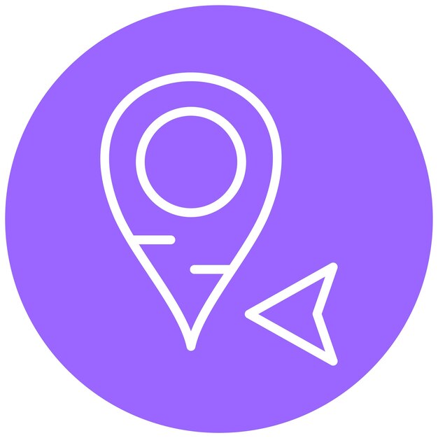 Diseño vectorial Estilo del icono de la flecha oeste