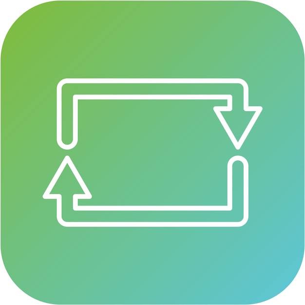 Diseño vectorial Estilo del icono de la flecha rectangular