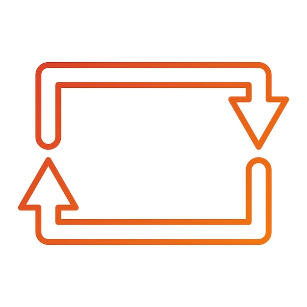 Diseño vectorial Estilo del icono de la flecha rectangular