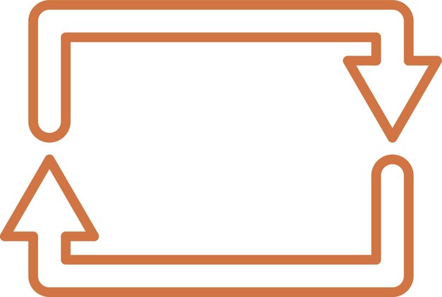 Diseño vectorial Estilo del icono de la flecha rectangular