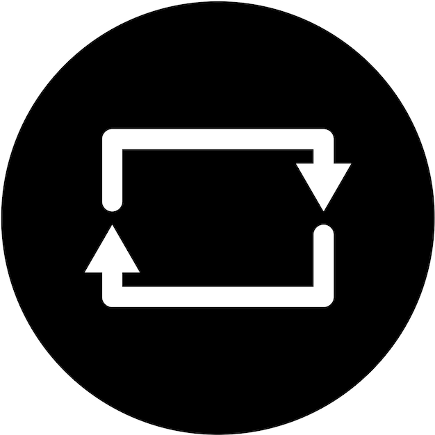 Diseño vectorial Estilo del icono de la flecha rectangular