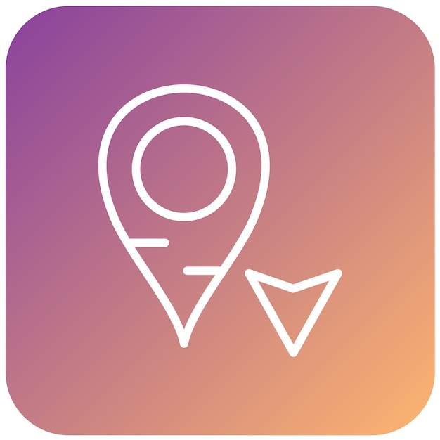 Diseño vectorial Estilo del icono de la flecha sur