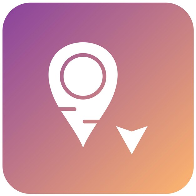 Diseño vectorial Estilo del icono de la flecha sur