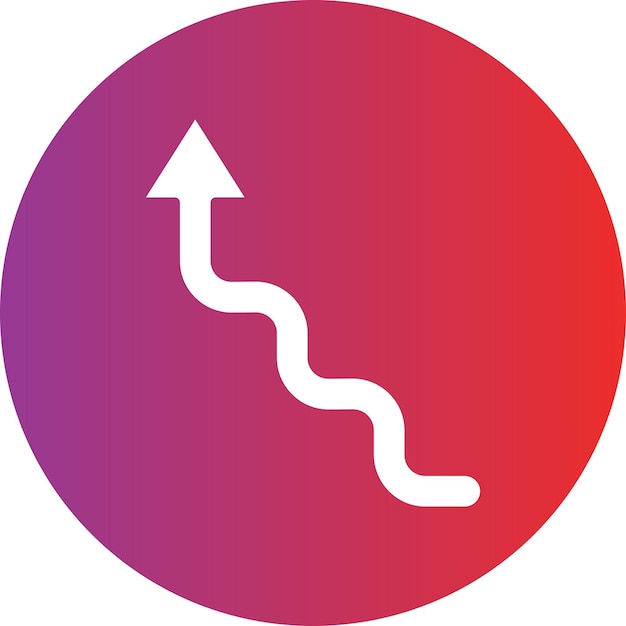 Diseño vectorial Estilo de icono de flecha en zigzag
