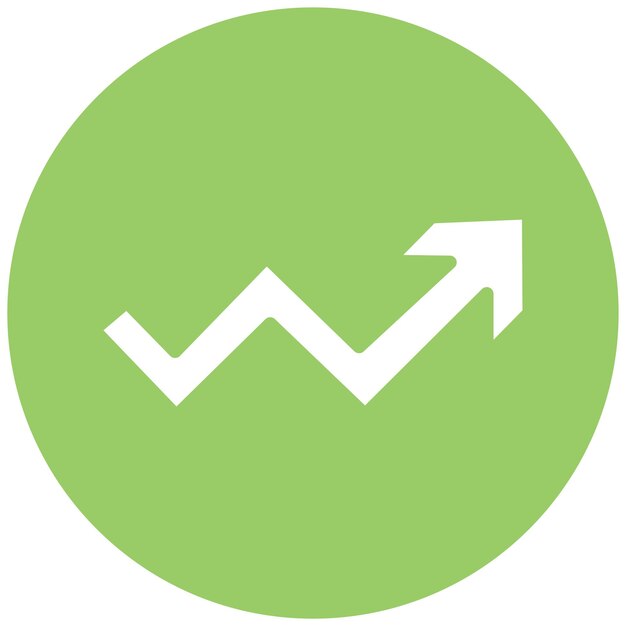 Diseño vectorial Estilo de icono de flecha en zigzag