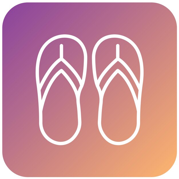 Diseño vectorial Estilo del icono Flip Flop