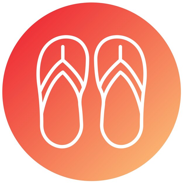 Diseño vectorial Estilo del icono Flip Flop