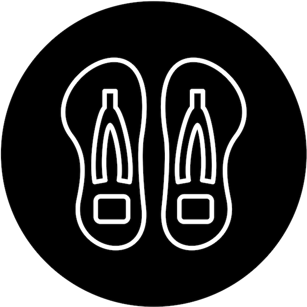 Diseño vectorial Estilo del icono Flip Flop