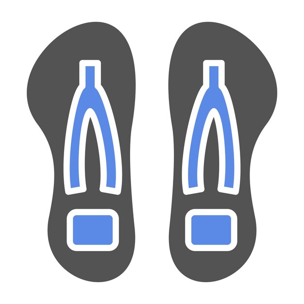 Vector diseño vectorial estilo del icono flip flop