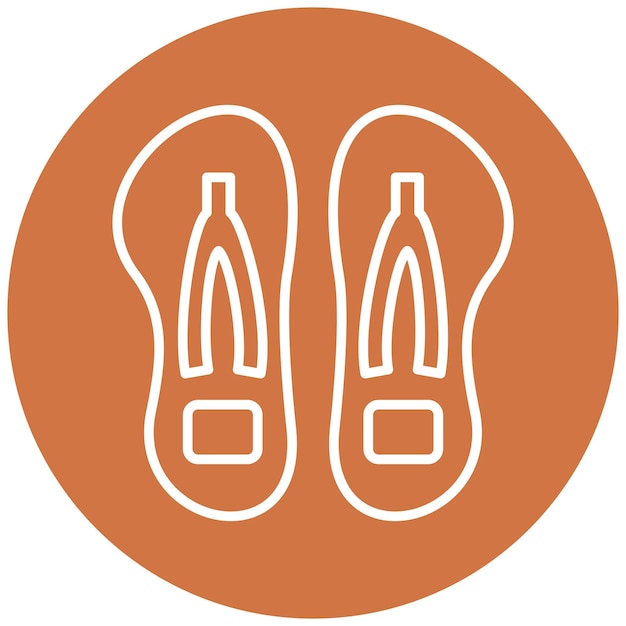 Diseño vectorial Estilo del icono Flip Flop