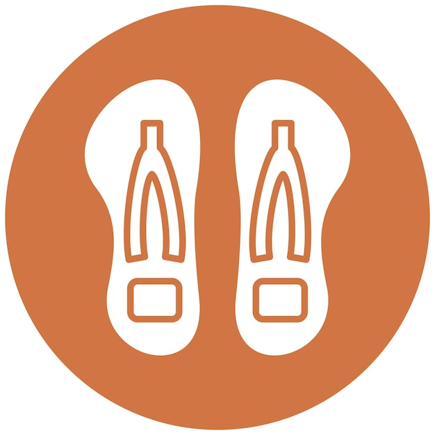 Diseño vectorial Estilo del icono Flip Flop