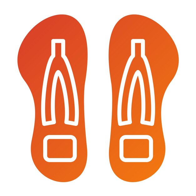 Diseño vectorial Estilo del icono Flip Flop