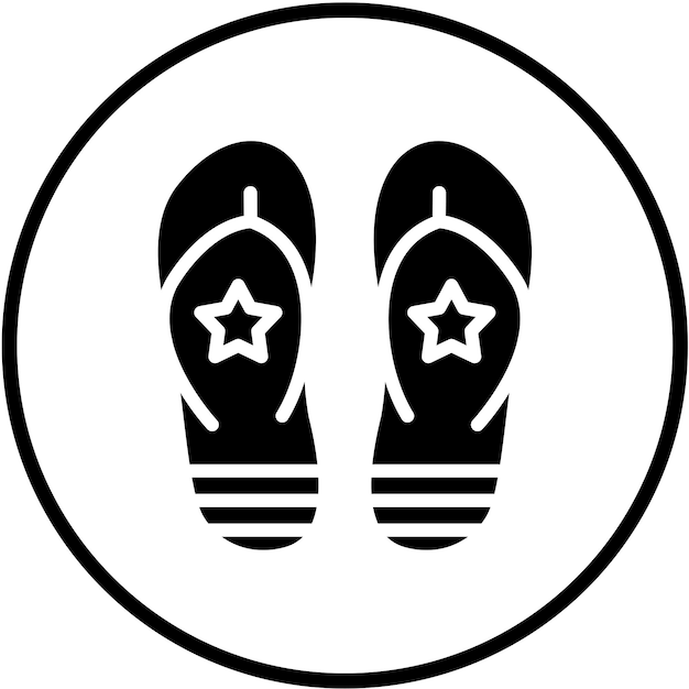 Diseño vectorial Estilo del icono Flip Flop