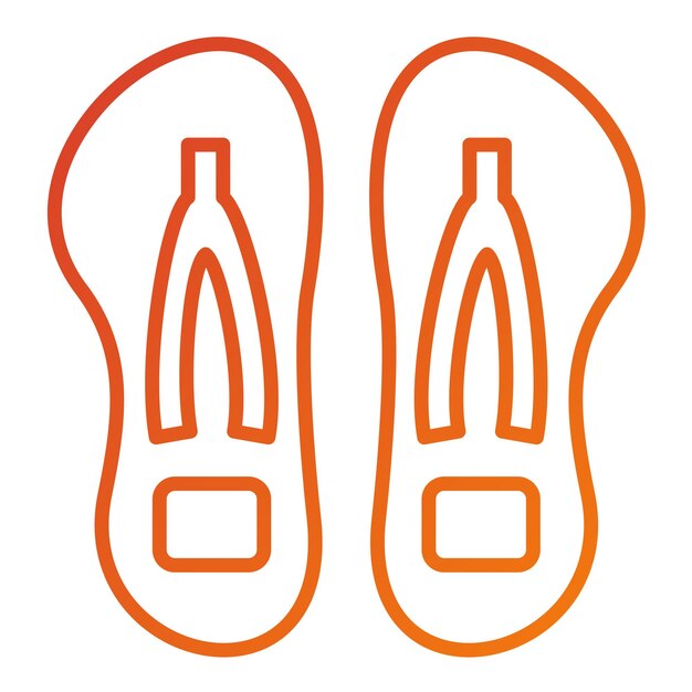 Diseño vectorial Estilo del icono Flip Flop