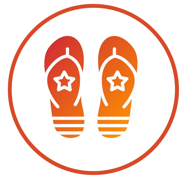 Diseño vectorial Estilo del icono Flip Flop