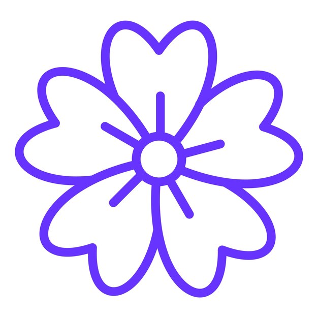 Vector diseño vectorial del estilo del icono de la flor de cerezo