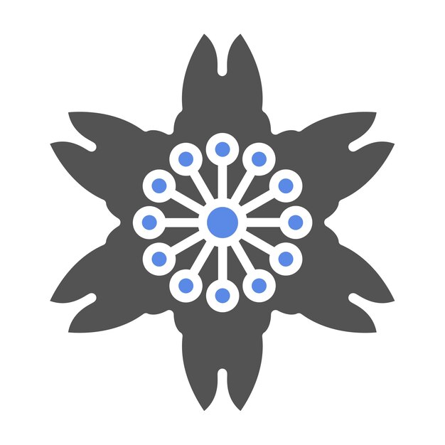 Diseño vectorial del estilo del icono de la flor de cerezo
