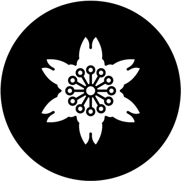 Diseño vectorial del estilo del icono de la flor de cerezo