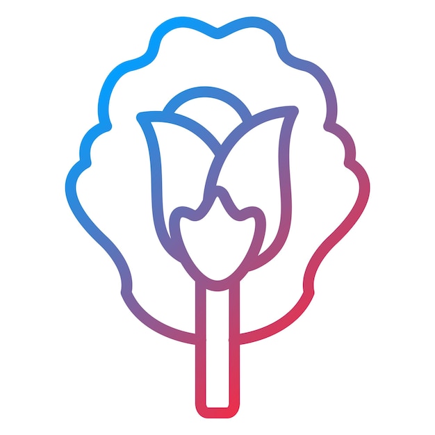 Diseño vectorial Estilo del icono de la flor de guisante