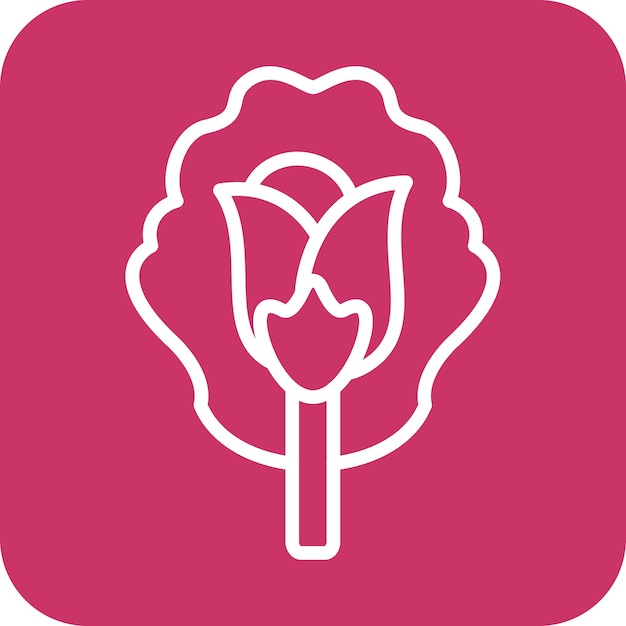 Diseño vectorial Estilo del icono de la flor de guisante