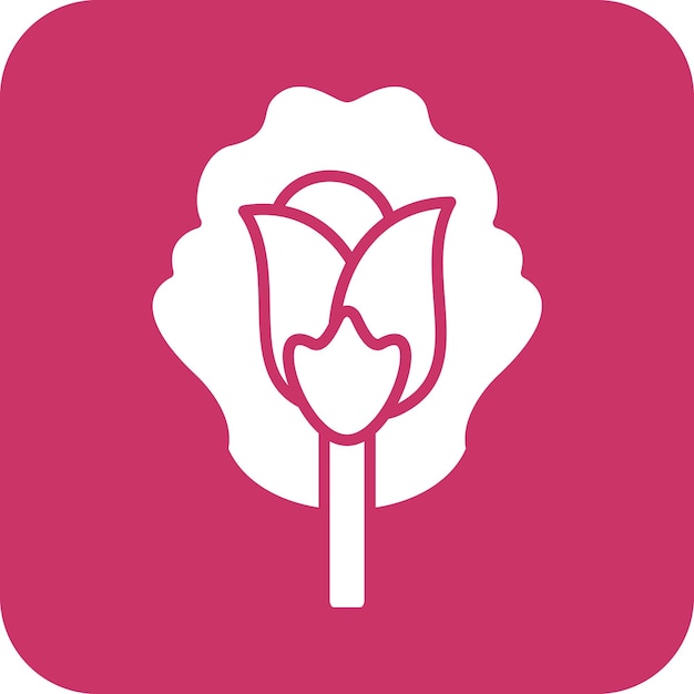 Diseño vectorial Estilo del icono de la flor de guisante