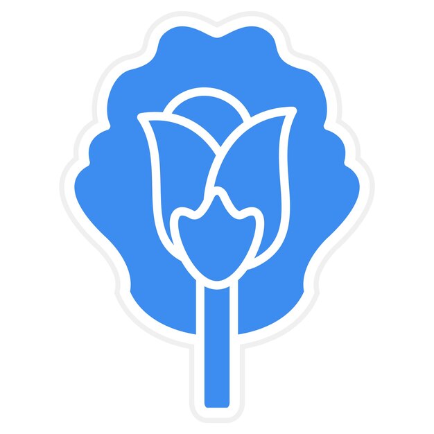 Diseño vectorial Estilo del icono de la flor de guisante