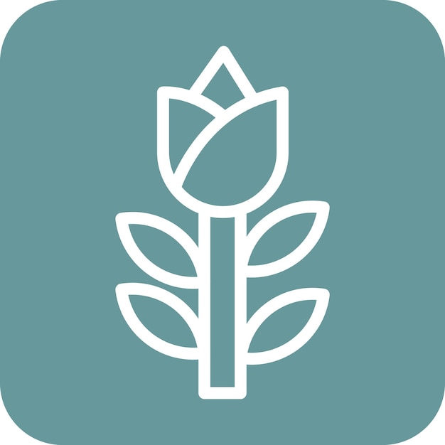 Diseño vectorial de estilo de icono de flor
