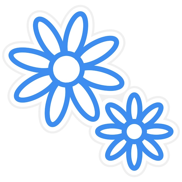 Diseño vectorial de estilo de icono de flor