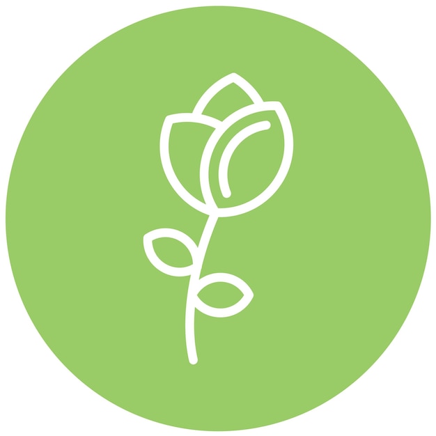 Diseño vectorial de estilo de icono de flor