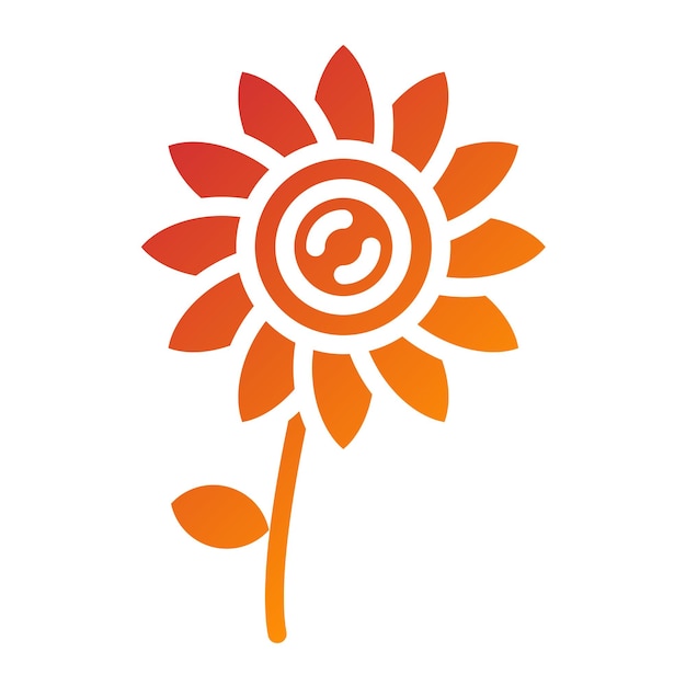 Diseño vectorial de estilo de icono de flor