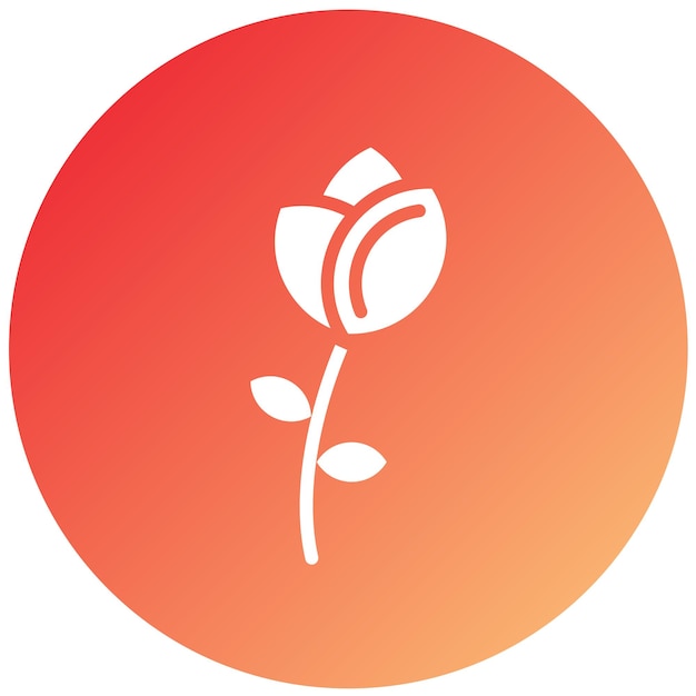Diseño vectorial de estilo de icono de flor