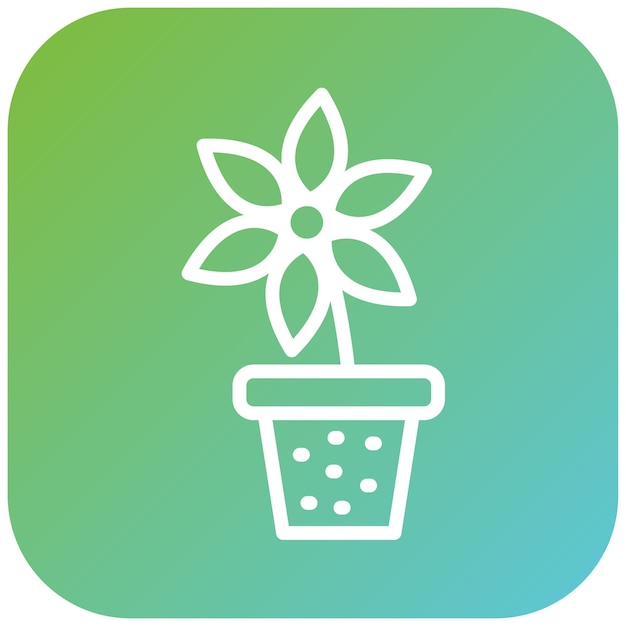 Diseño vectorial de estilo de icono de flor