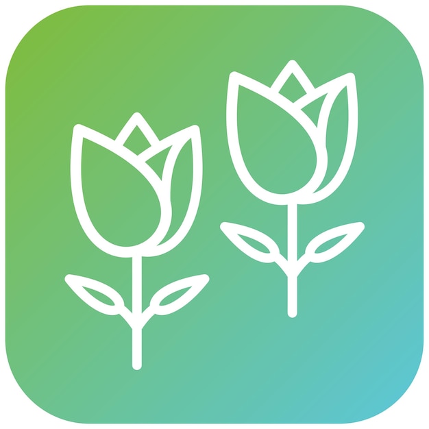 Diseño vectorial de estilo de icono de flor