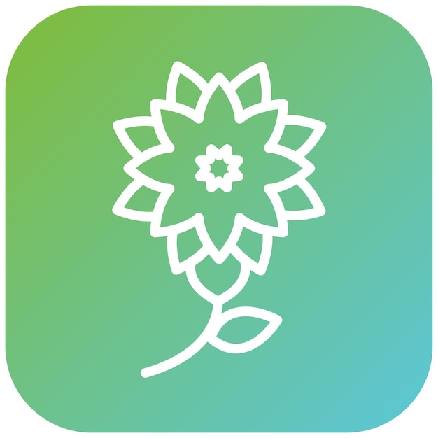 Diseño vectorial de estilo de icono de flor
