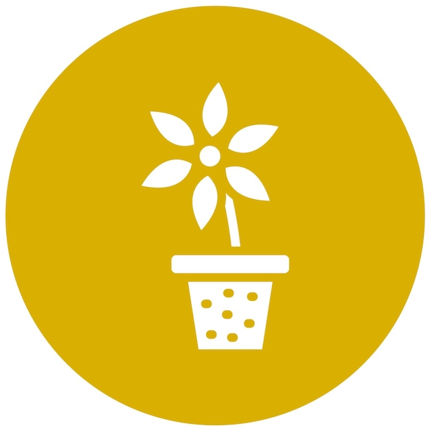 Diseño vectorial de estilo de icono de flor