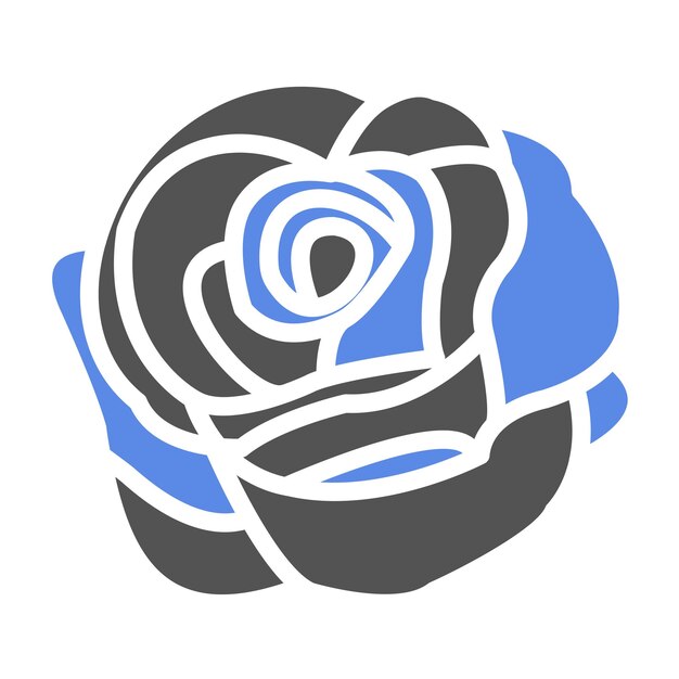 Diseño vectorial de estilo de icono de flor
