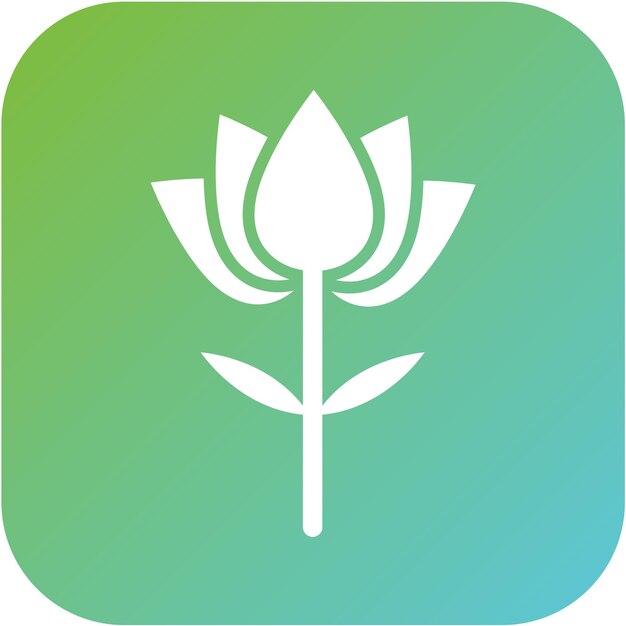 Diseño vectorial de estilo de icono de flor