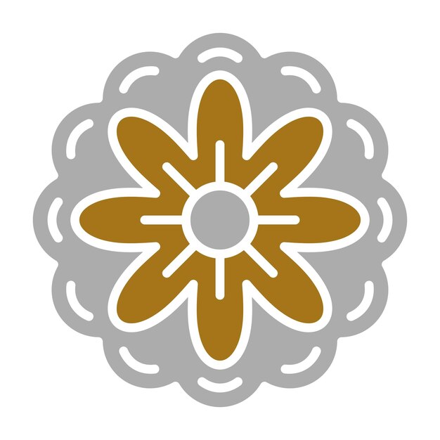Diseño vectorial de estilo de icono de flor