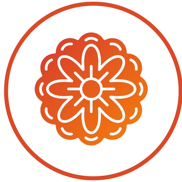 Diseño vectorial de estilo de icono de flor