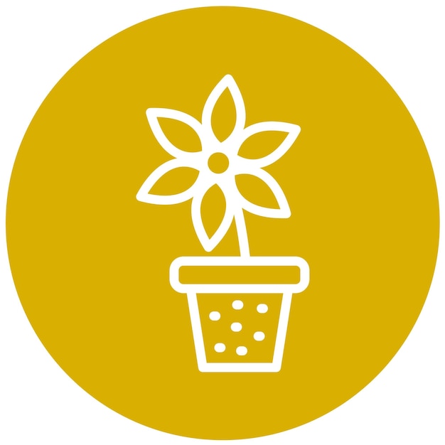 Diseño vectorial de estilo de icono de flor