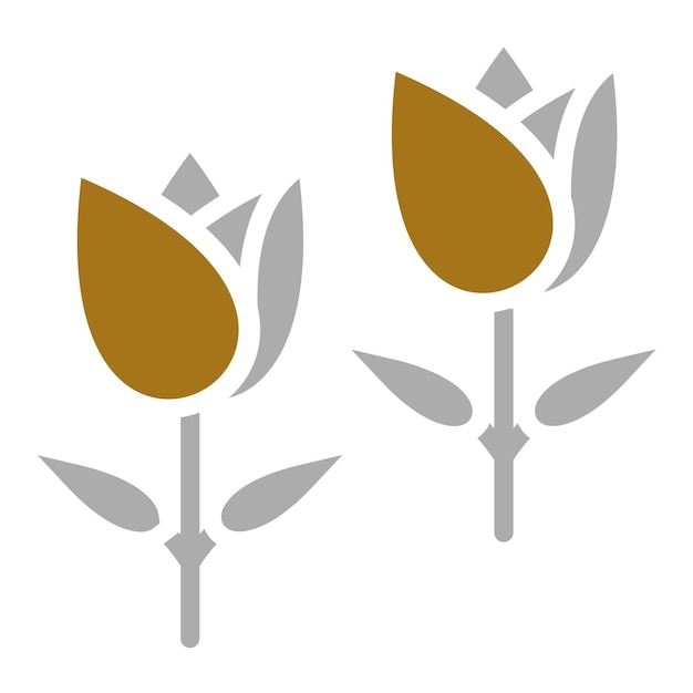 Diseño vectorial de estilo de icono de flor